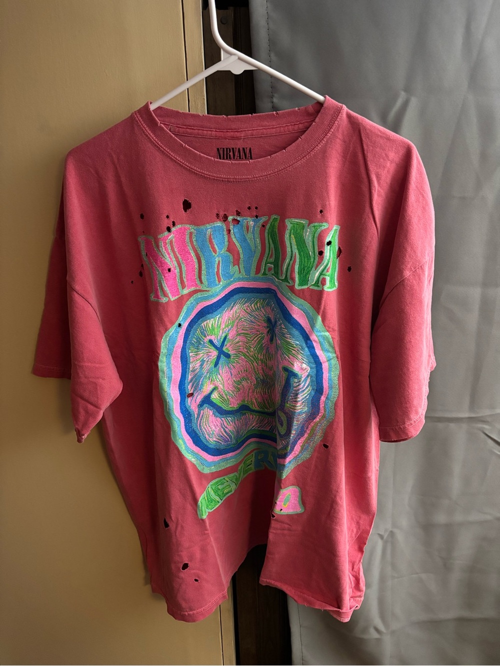 NIRVANA Pink Graphic Short Sleeve Kids Tee